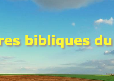 Lectures bibliques du jour