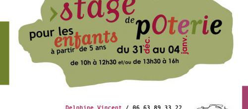 stage de poterie pour les vacances de Noel