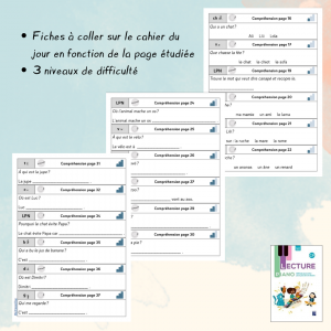 Lecture Piano - Questions de compréhension