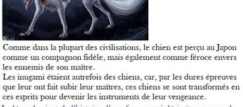 monstres du japon : Inugami