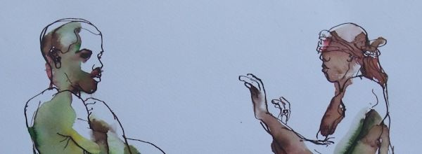 Lundi - Modèle masculin, deux poses.