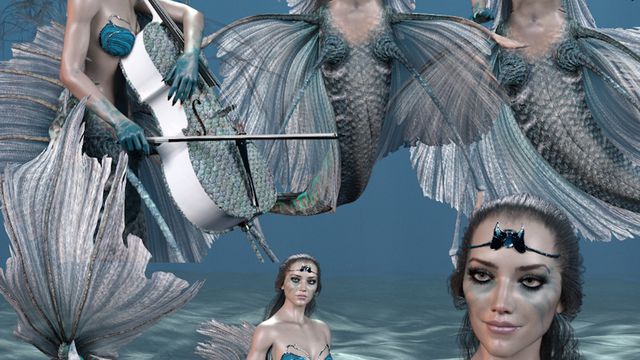 Crialyse la sirène et le violoncelle (png-render)
