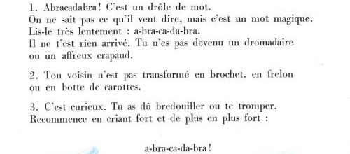 Un mot magique