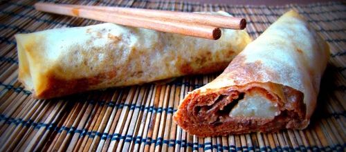 Nems choco-poires et amandes