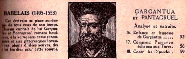 6 - Gargantua et Pantagruel - François Rabelais 