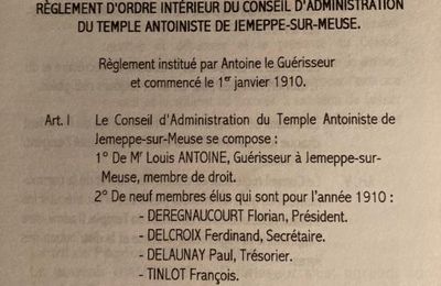 Conseil d'Administration du Temple (1910)