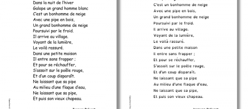 Chanson pour les enfants l'hiver