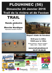Trail de la Rivière et de l'Océan - Plouhinec - Dimanche 24 janvier 2016