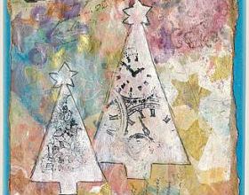 Mes cartes de Noël en mixed media