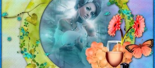  Fleurs et papillons .