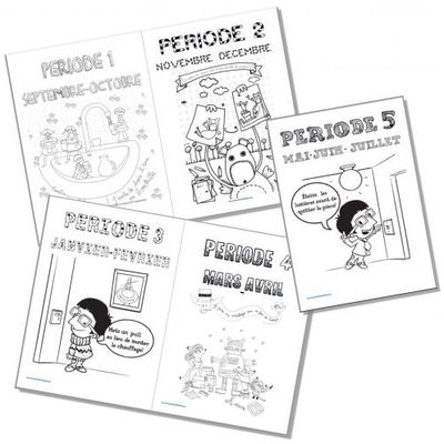 Coloriage périodiques pour les classeurs de travail