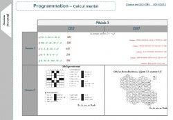 Prog Calcul mental Période 5