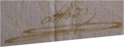 La première signature du duc d'Enghien.