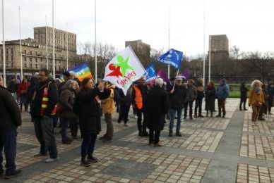 Contre la loi Darmanin : petite manifestation au Havre