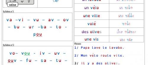 Fiche son V (diff)