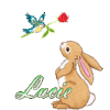 746 - Lapin et oiseau -