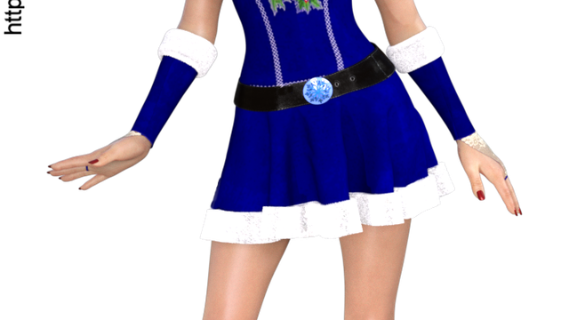 Tube de mère Noël stylisée (render-image)