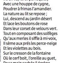 "Premier sourire du printemps", de Théophile Gautier, peut-être la madeleine de Proust la plus partagée ...
