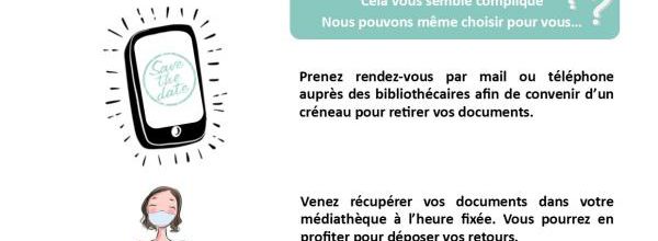 Service “Biblio drive” dans les médiathèques