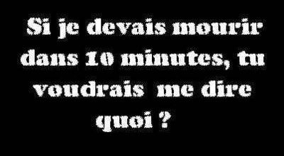 Si je mourrais