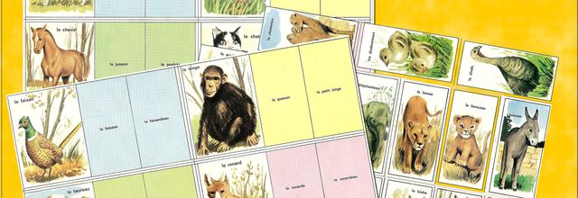 Jeu: loto: les animaux et leurs petits.