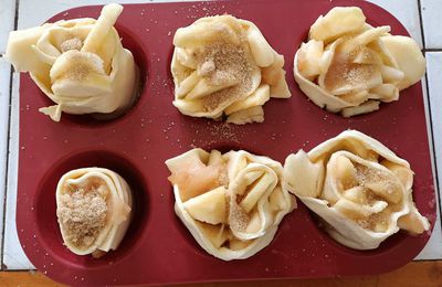 EB - Mes premières roses feuilletées aux pommes...