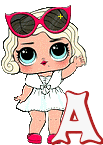 Alphabet fille robe blanche été 