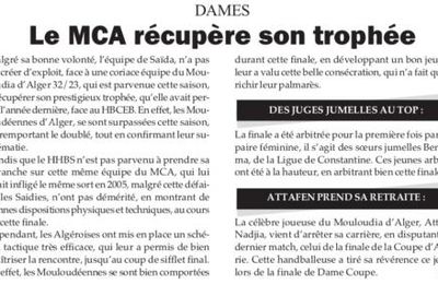 2007-2008 MCA Dames Vainqueur de la Coupe d'Algérie