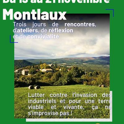 [elzeard] DU 19 AU 21 NOVEMBRE, RENCONTRES CONTRE L'INVASION PHOTOVOTAIQUE, Montlaux 04