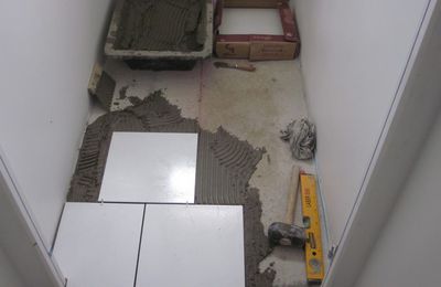 Pose carrelage toilette &amp; wc