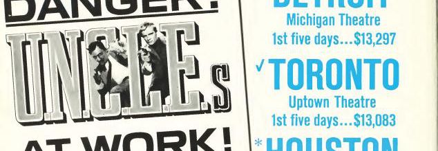 BOX OFFICE USA DU 10 JANVIER 1966 AU 16 JANVIER 1966