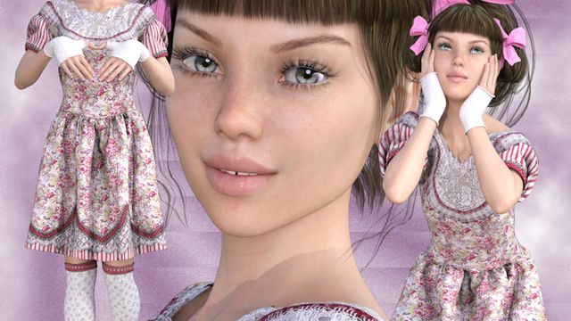 Madeleine : Tube "petite fille modèle"