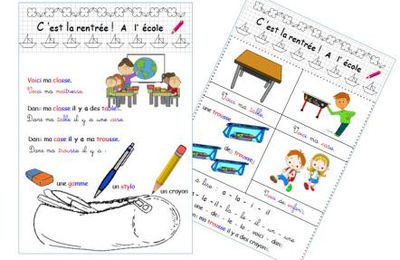 C'est la rentrée ! ...A l'école