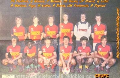 Photo  :  CRUFC  -A     Saison 1983/1984