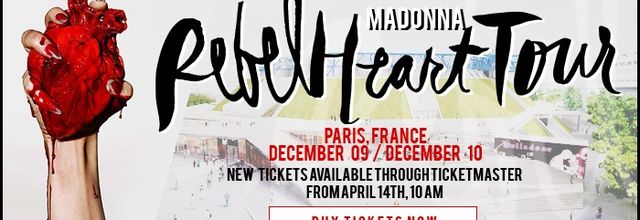 1000 places supplémentaires pour le Rebel Heart Tour à Paris