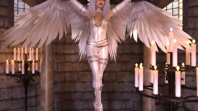 L'ange blanc dans la chapelle (DazStudio)