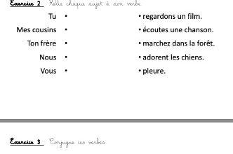 Eval conjugaison CE1 sur le présent