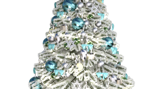 Tube de sapin de Noël bleu (render-image)