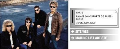 BON JOVI en concert en France