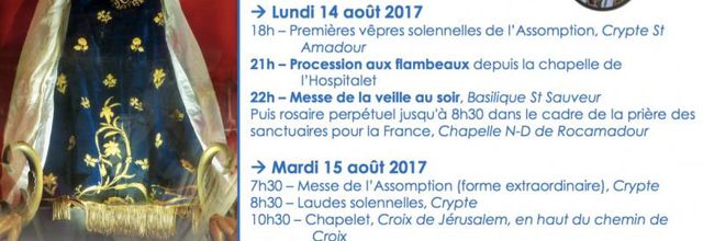Affiche pour la fête de l'Assomption