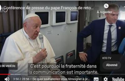 Vidéo -La conférence de presse du Pape de retour d'Asie du Sud-Est et d'Océanie - KTO