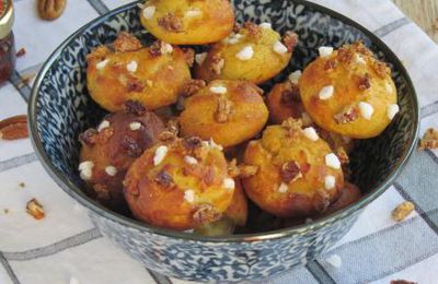 Chouquettes au sirop d'érable et éclats de noix de pécan caramélisées