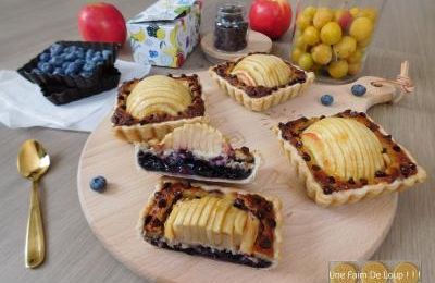 Tartelette amandine aux myrtilles & pomme