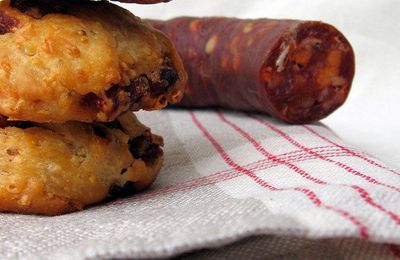 Cookies tomates séchées, chorizo & origan