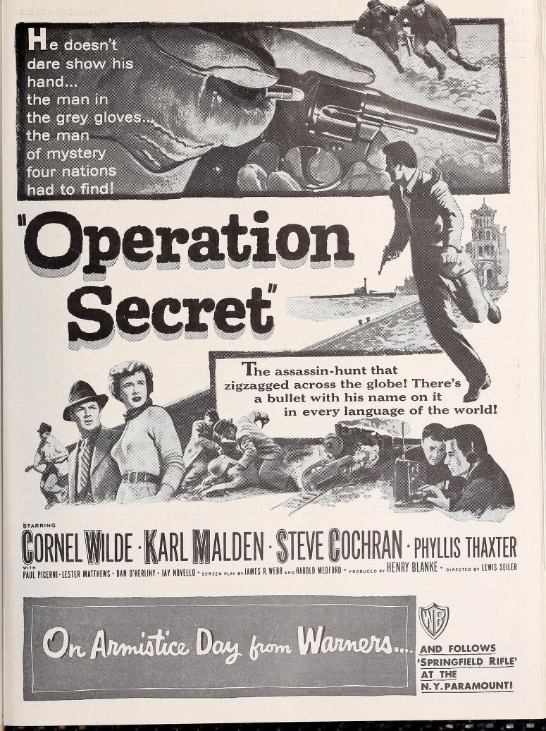 OPERATION SECRET BOX OFFICE USA 1952