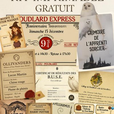 Prêt(e) pour un anniversaire Harry Potter magique ? Télécharge le kit à imprimer !