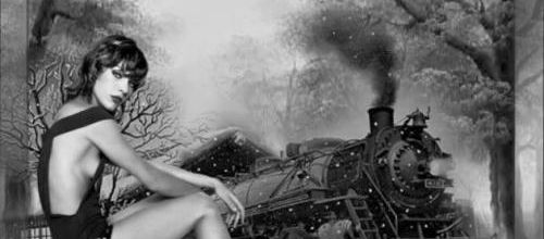 Un train qui part.