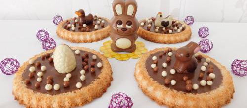 Tartelette noix de coco au chocolat de Pâques 