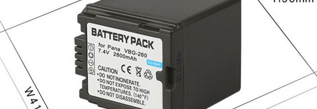 Batteria per PANASONIC HDC-HS700 TM700 HS300 TM300 - VW-VBG260 (2800mAh) batteria di ricambio