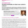 Tricoter un ruban rose pour l'Institut Curie .......